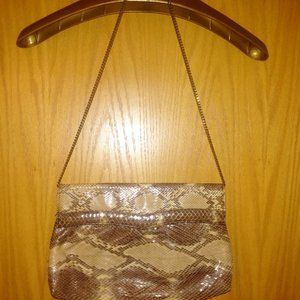 Vintage Python Snakeskin Designer Purse Handbag